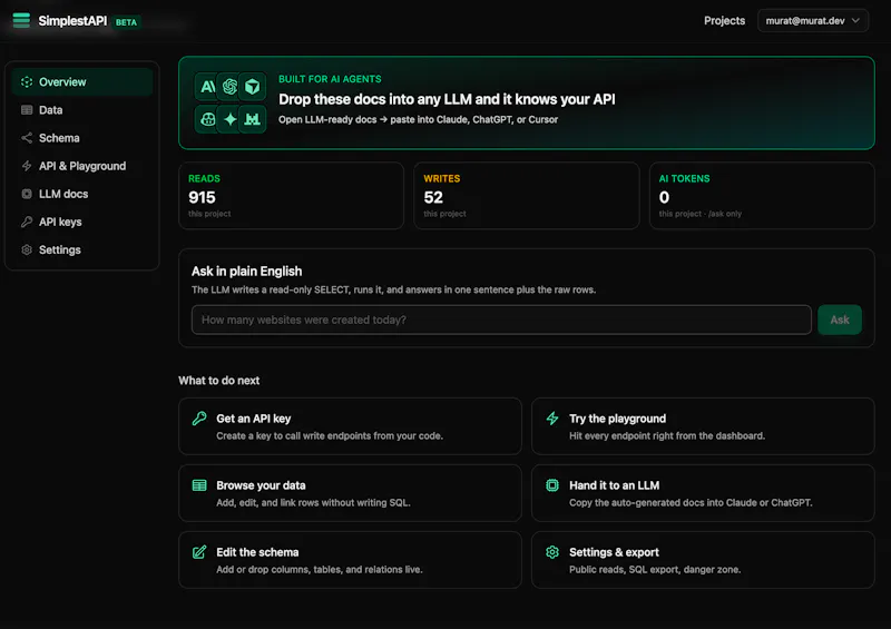 SimplestAPI screenshot 2