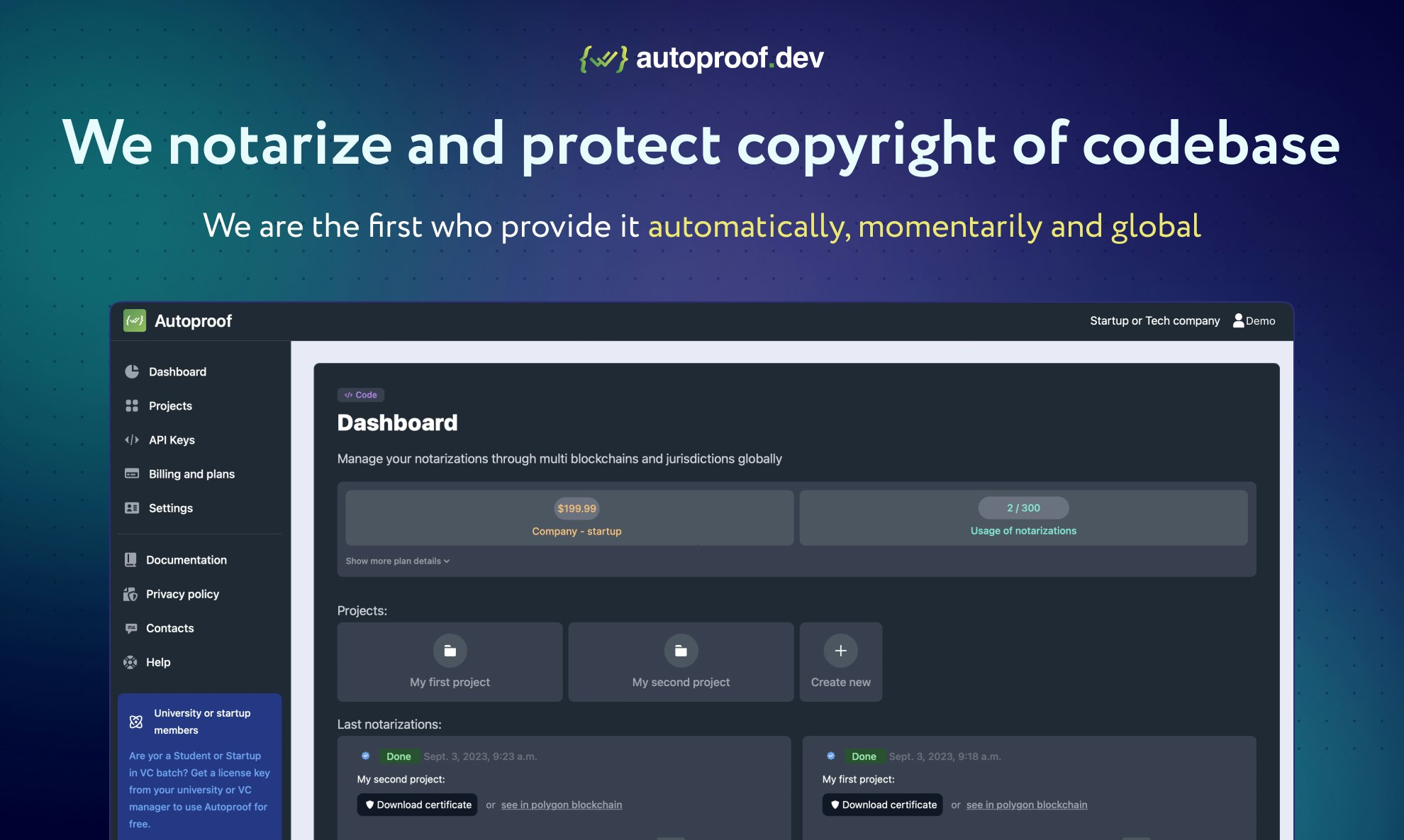 startuptile Autoproof-Protect your company codebase