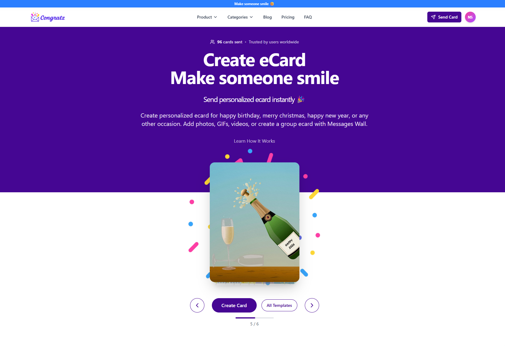 Congratz - Main product screenshot demonstrating key features and user interface