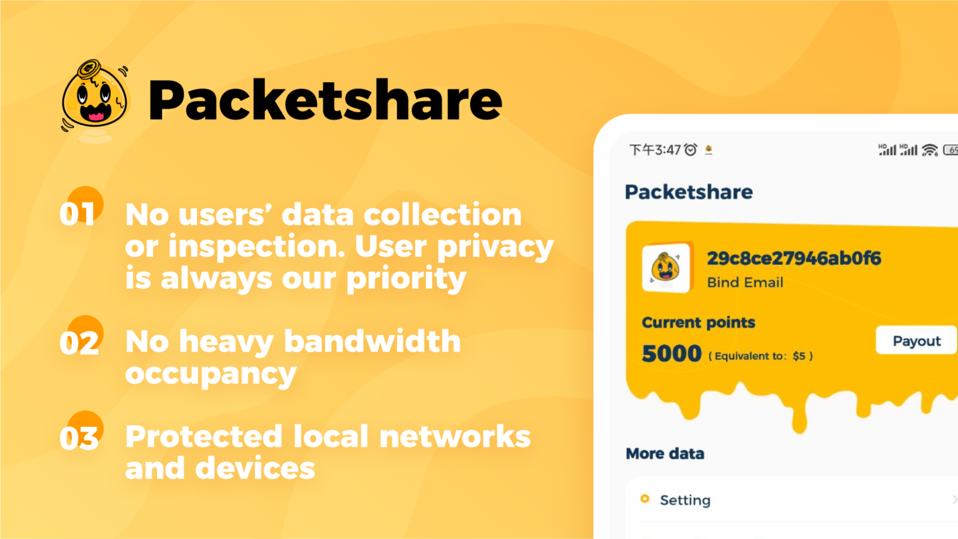 PacketShare - Pasif Gelir - PacketShare - Kullanılmayan bant genişliğinizden para kazanın medya 1