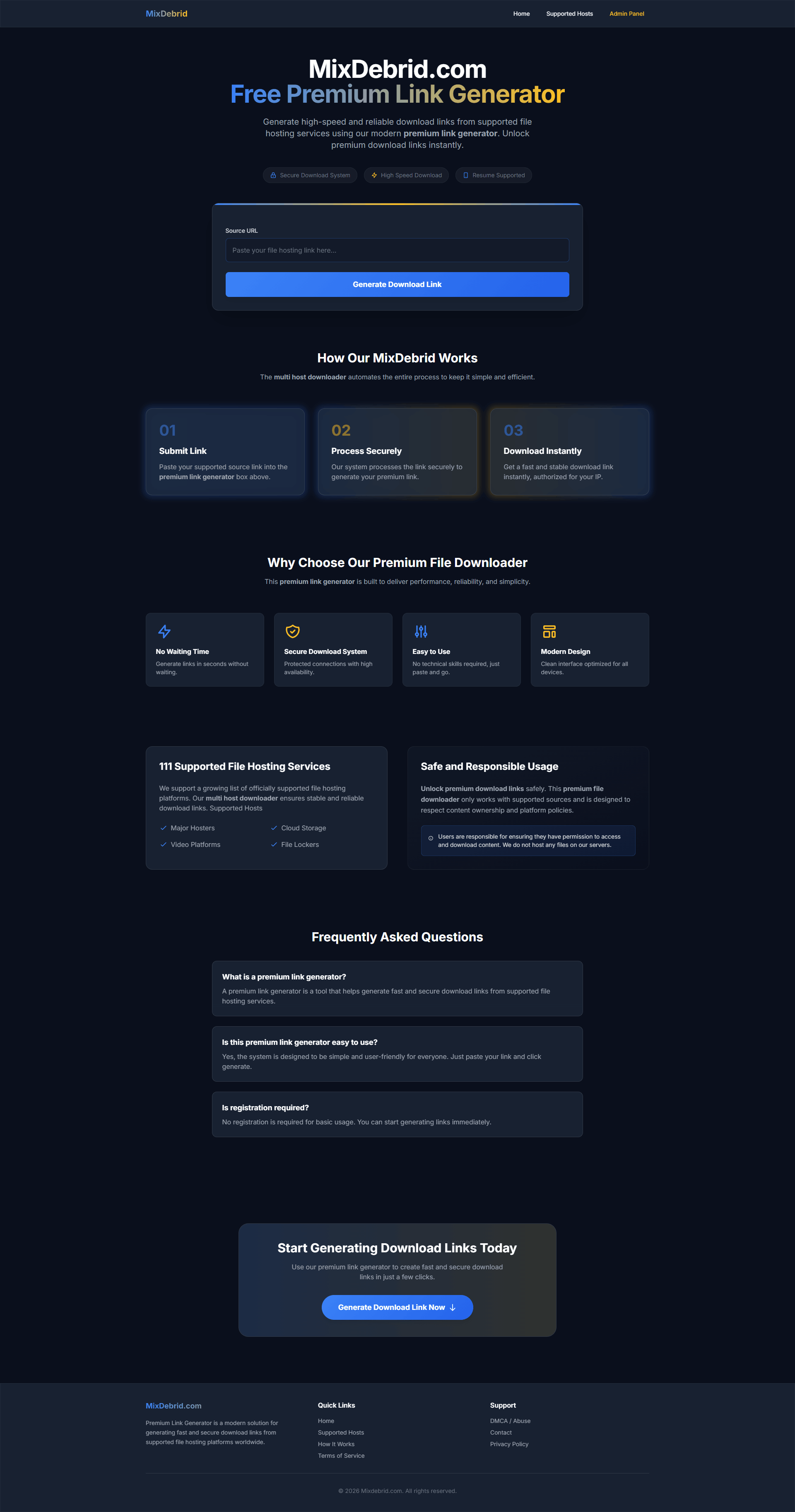 MixDebrid - Main product screenshot demonstrating key features and user interface