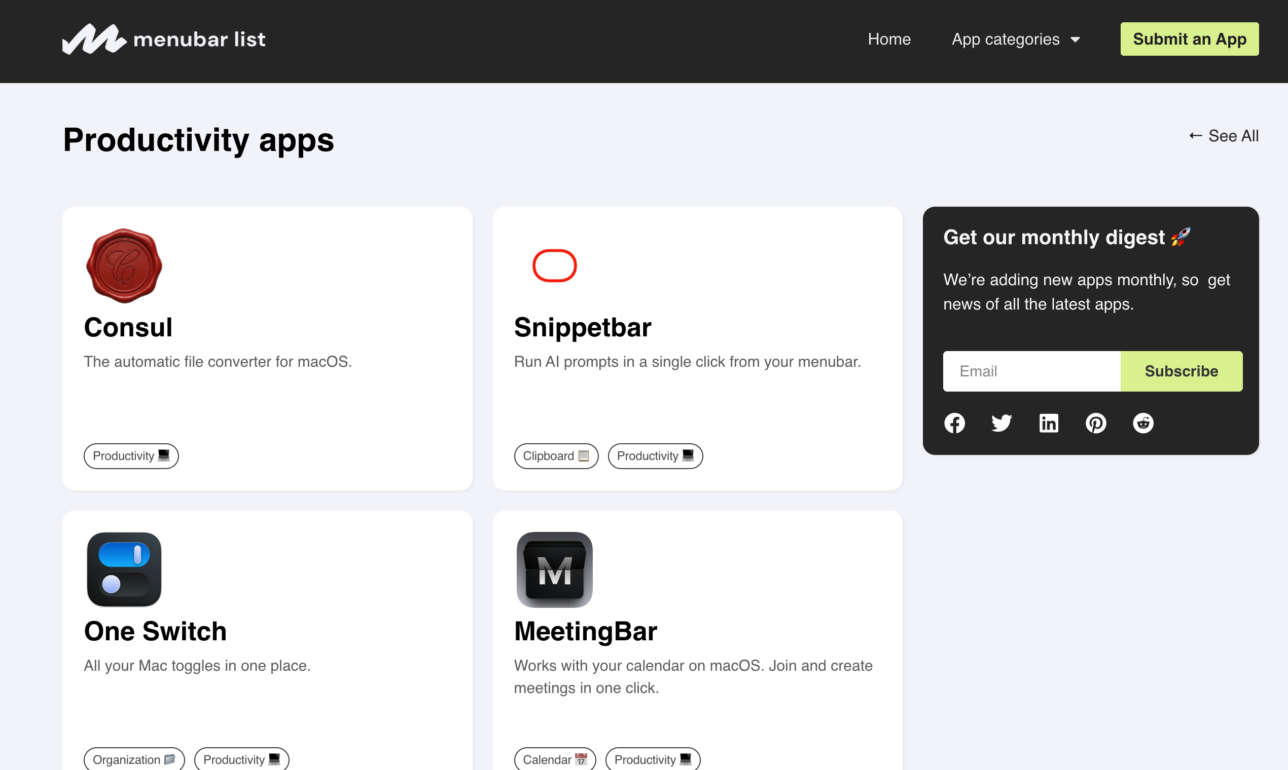 Menubar List gallery image