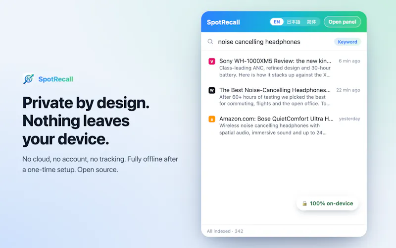 SpotRecall - AI Search for Your Browsing screenshot 6
