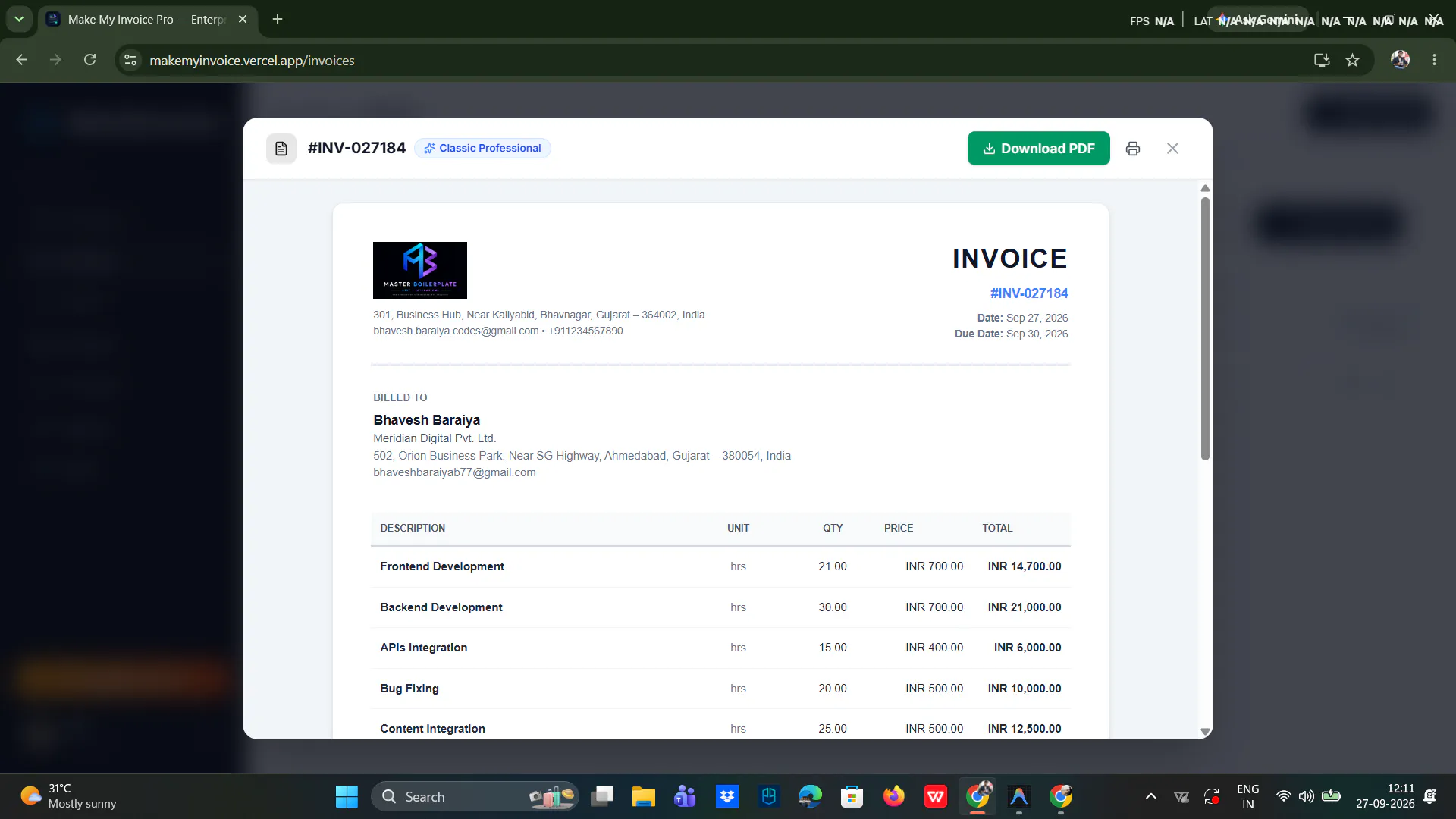 Make My Invoice Pro gallery image