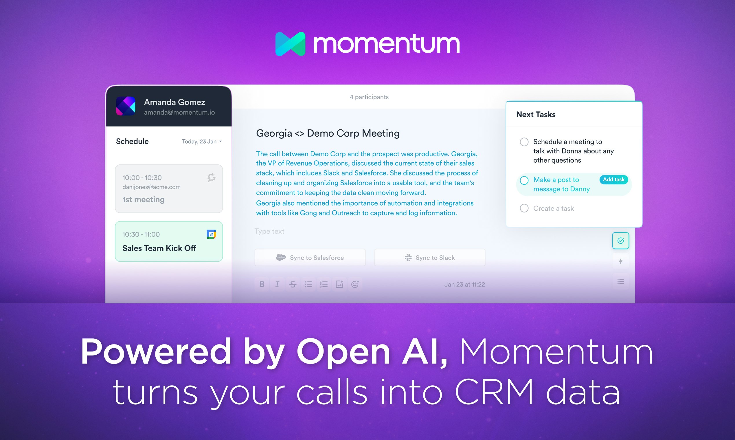 운동량 판매 ai - 판매 전화를 자동으로 CRM 데이터로 전환합니다 미디어 2