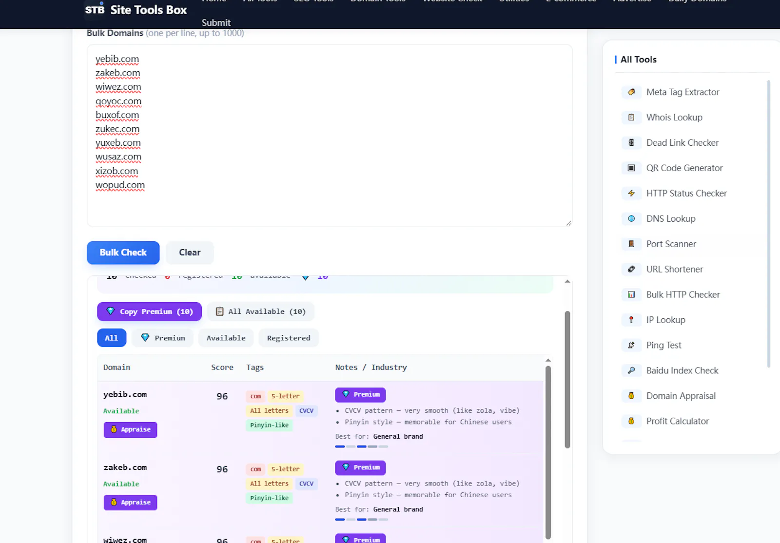 Site Tools Box screenshot 2