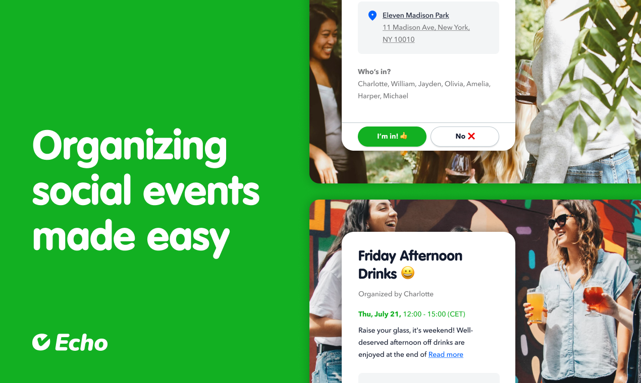 startuptile Echo-Organizing social events made easy