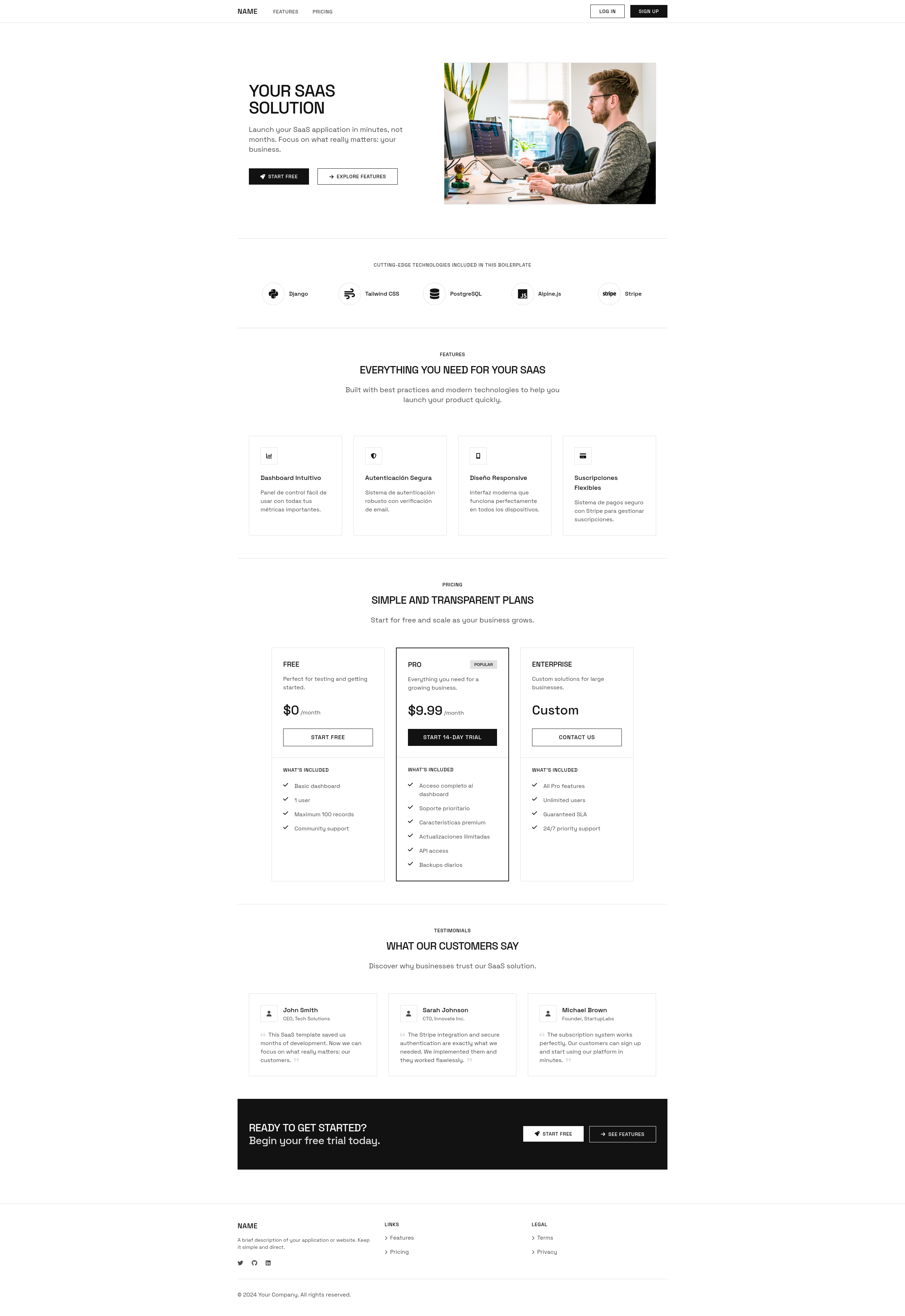 Гиперион - Чистый, мощный стартовый комплект Django для SaaS Builders медиа 1