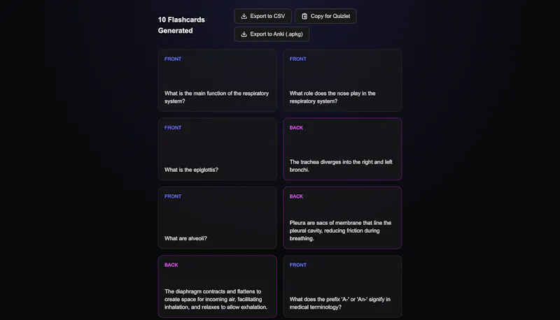 Flashcards AI screenshot 3