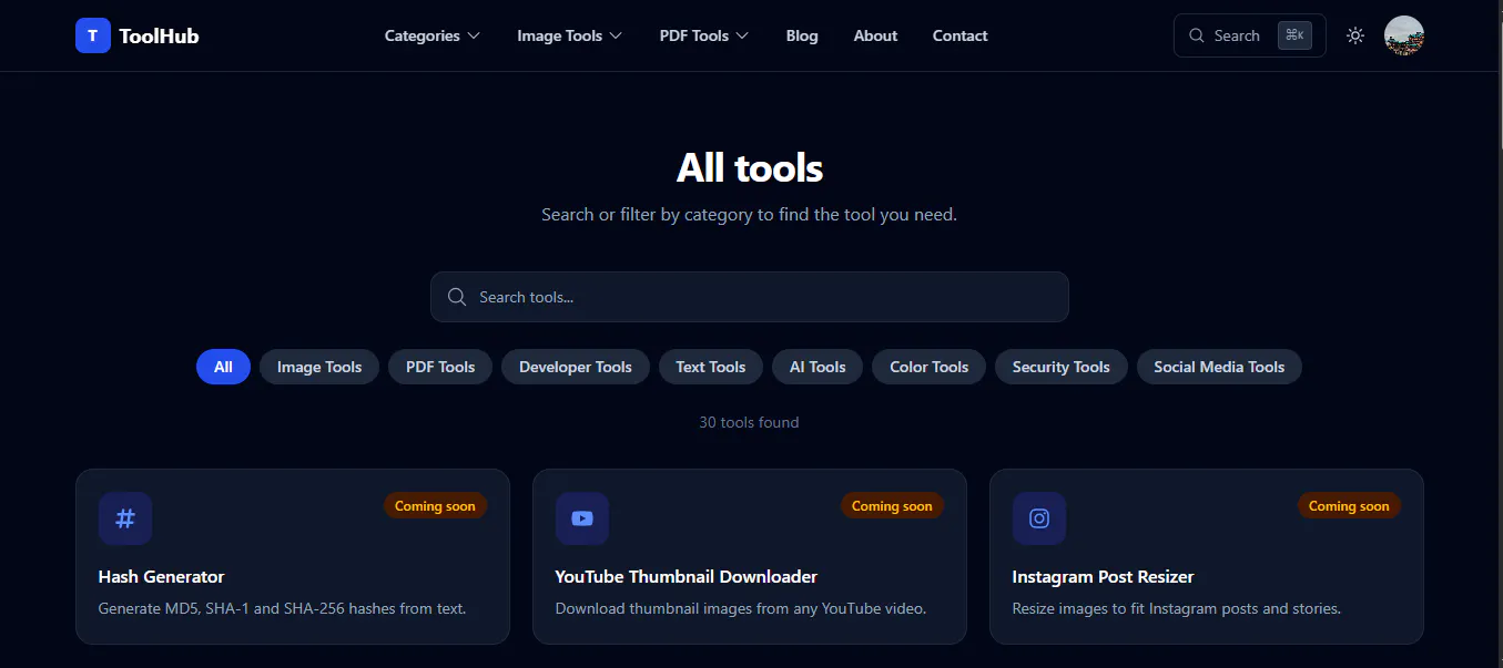 ToolHub-Free Online Tools for PDFs&More gallery image