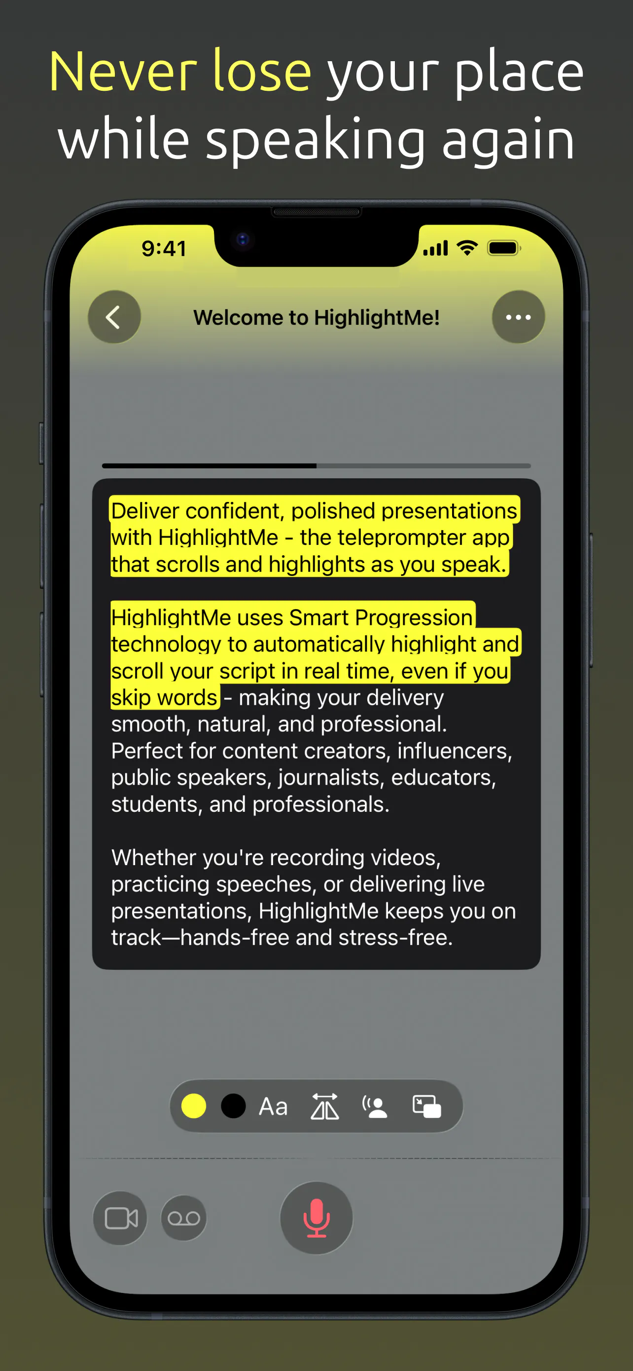HighlightMe - Teleprompter gallery image