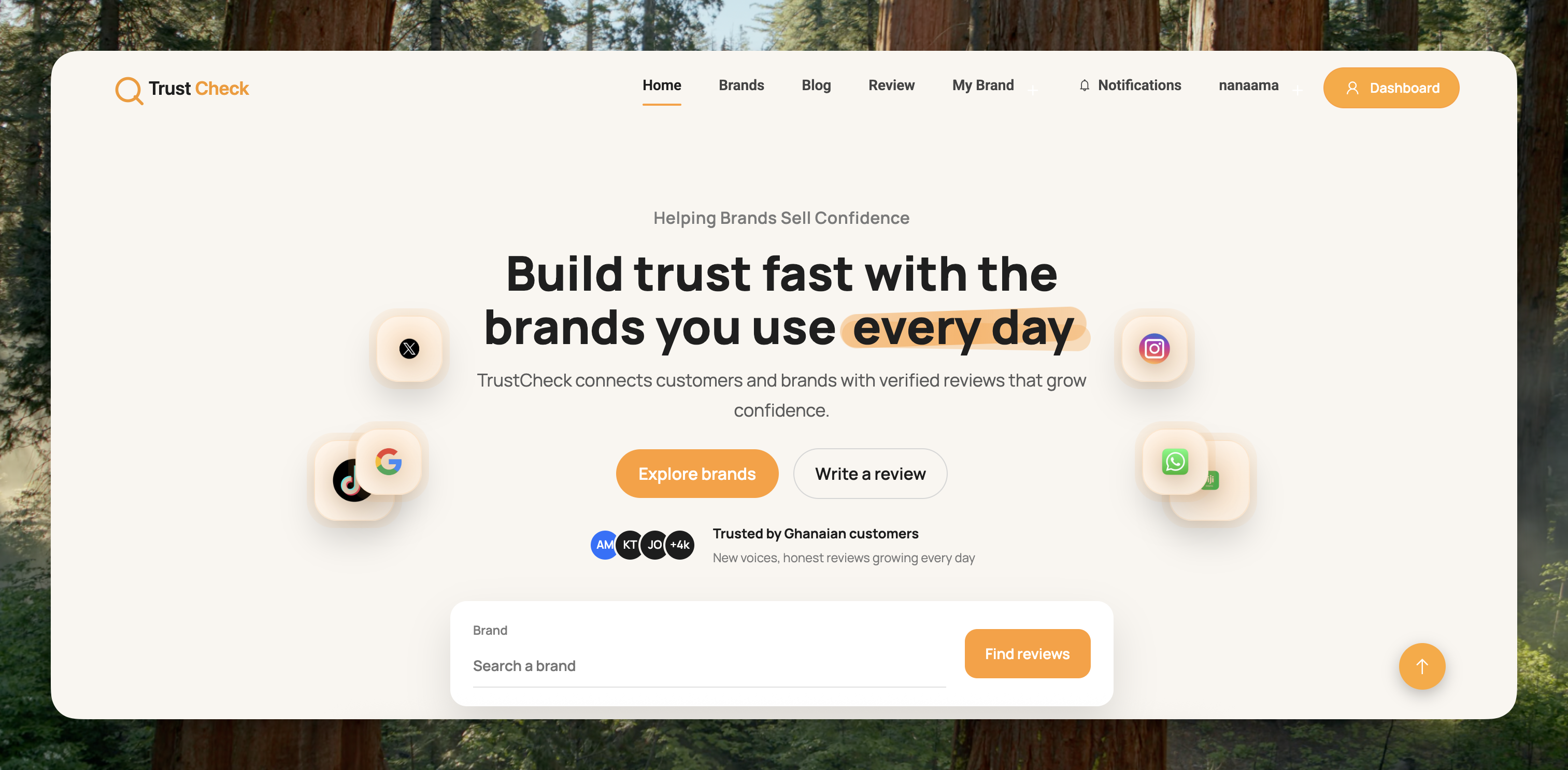 TrustCheck - Main product screenshot demonstrating key features and user interface