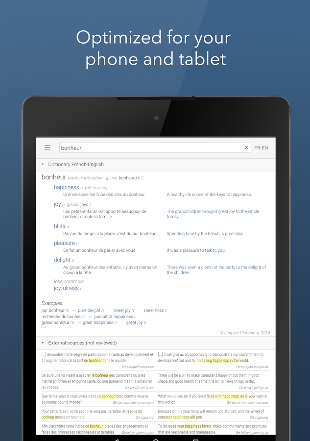 Dictionary Linguee gallery image