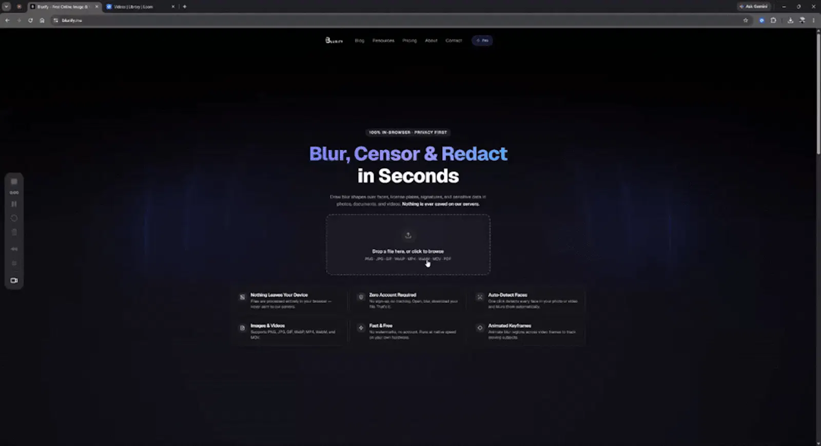 Blurify screenshot 1 (video preview)