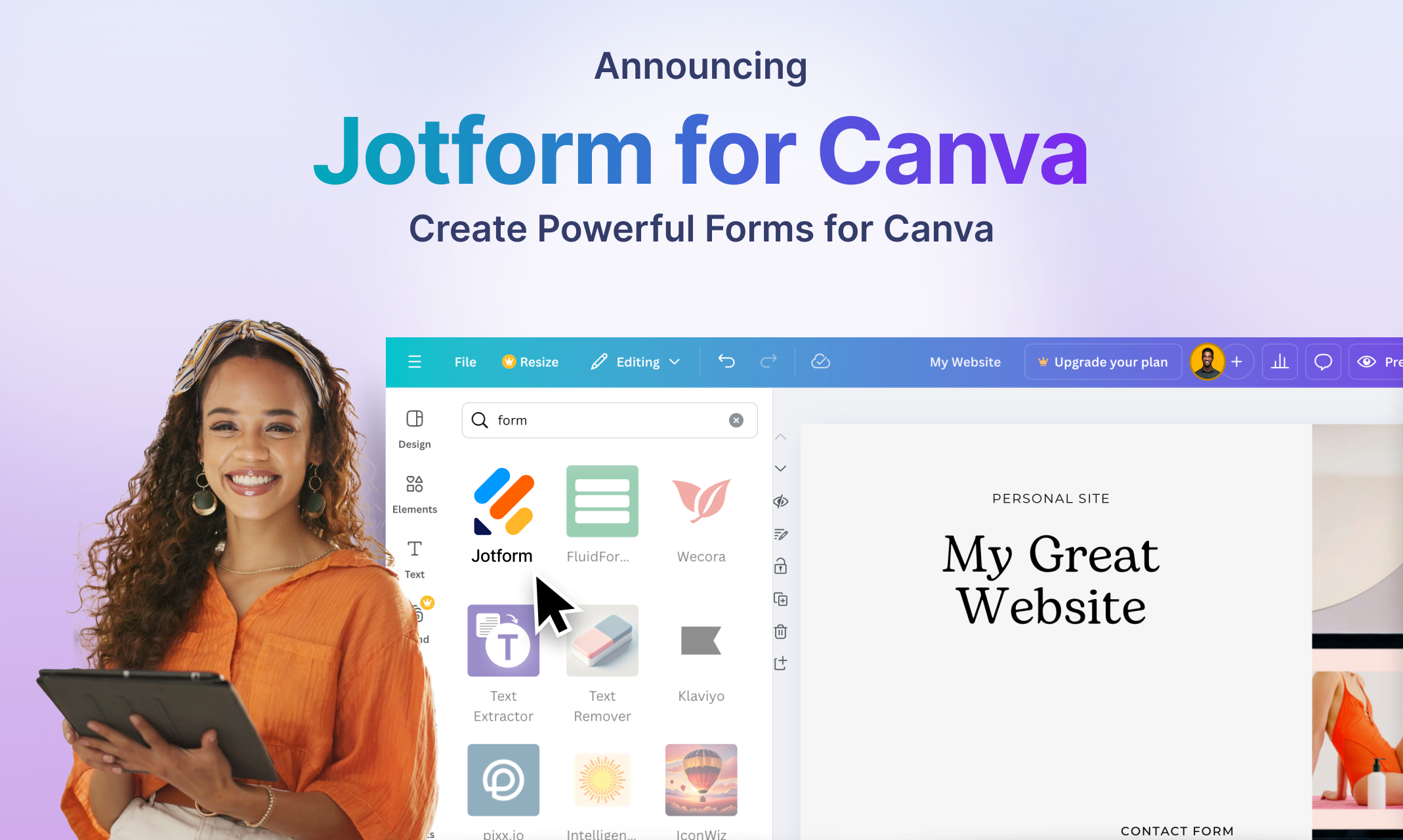 startuptile Jotform for Canva-Create Powerful Forms for Canva