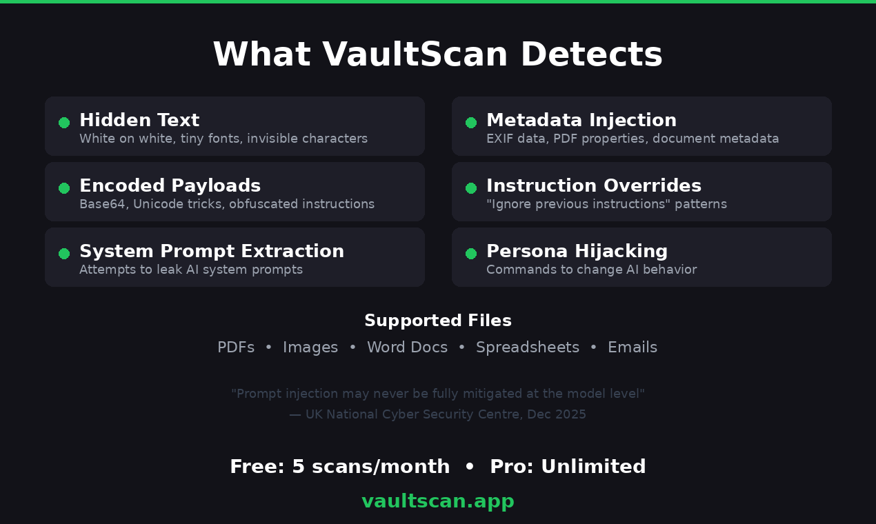 VaultScan - Screenshot 3 showing product features and functionality