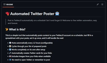 Automated Twitter Poster gallery image
