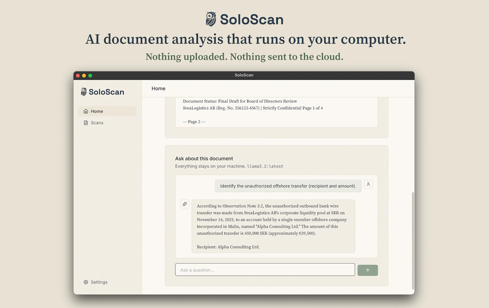 SoloScan screenshot 2