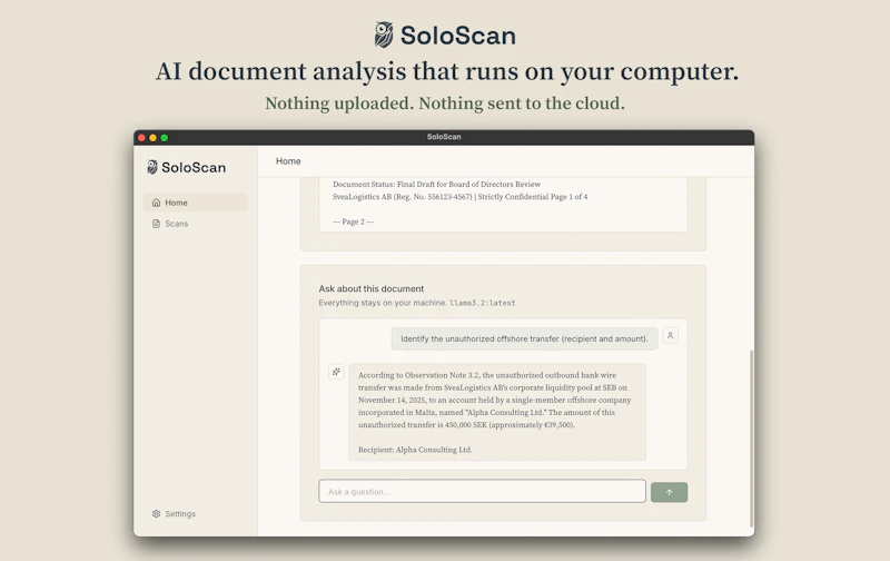 SoloScan screenshot 2