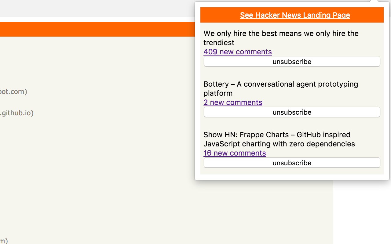 Hacker News Comments Notifier for Chrome gallery image