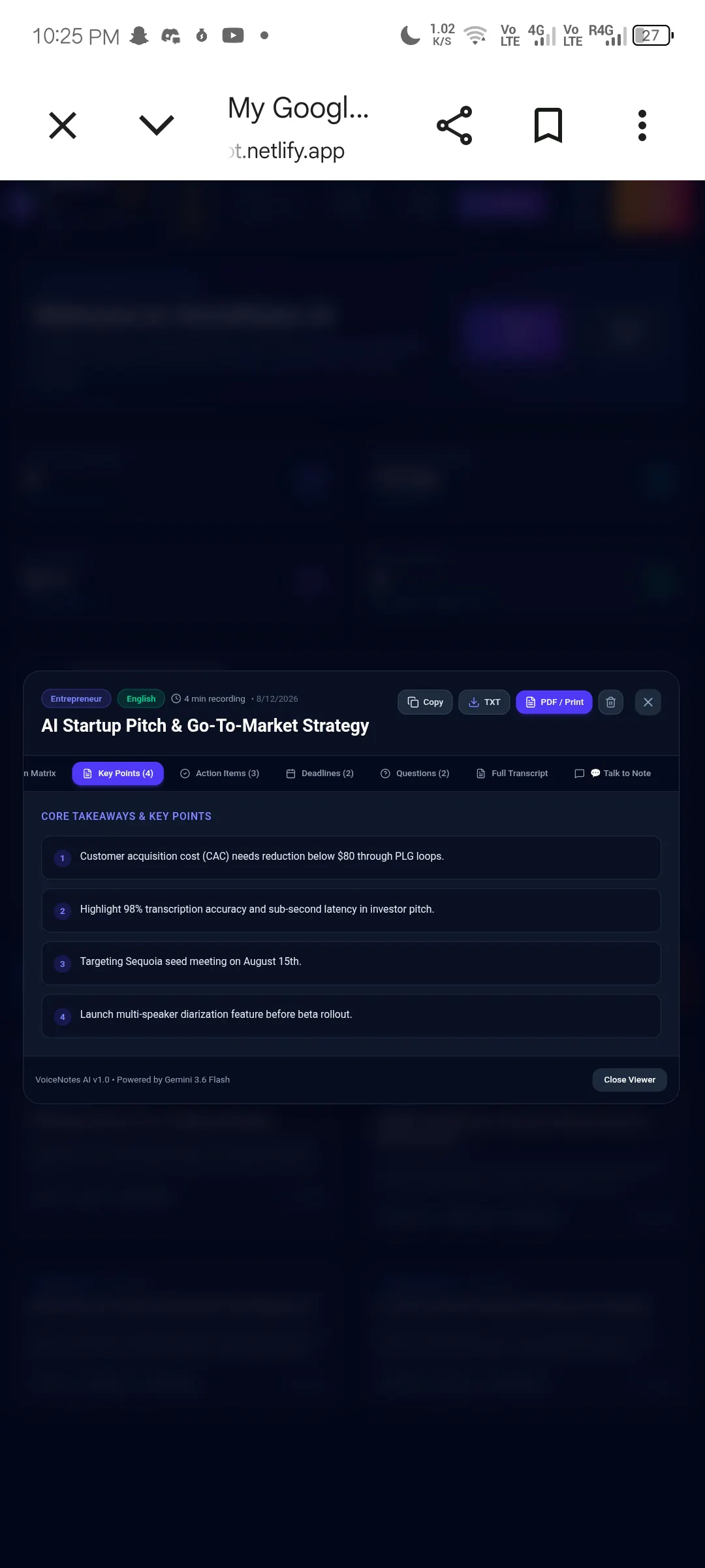 Voice note ai  gallery image