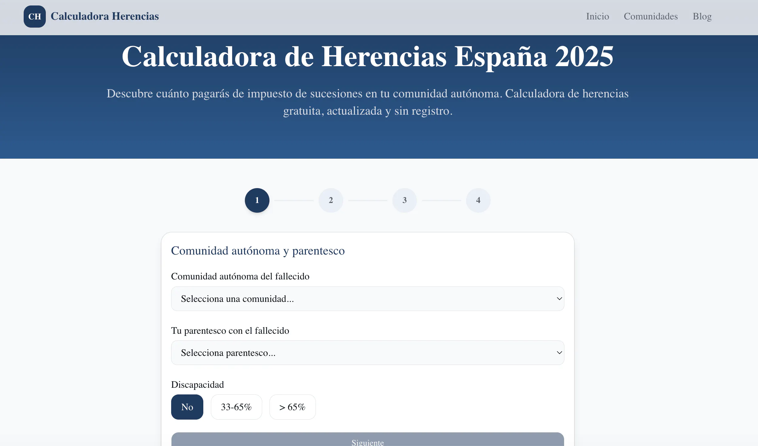 Banner del producto Calculadora Herencias España