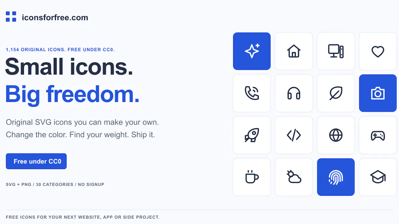 Icons for free product