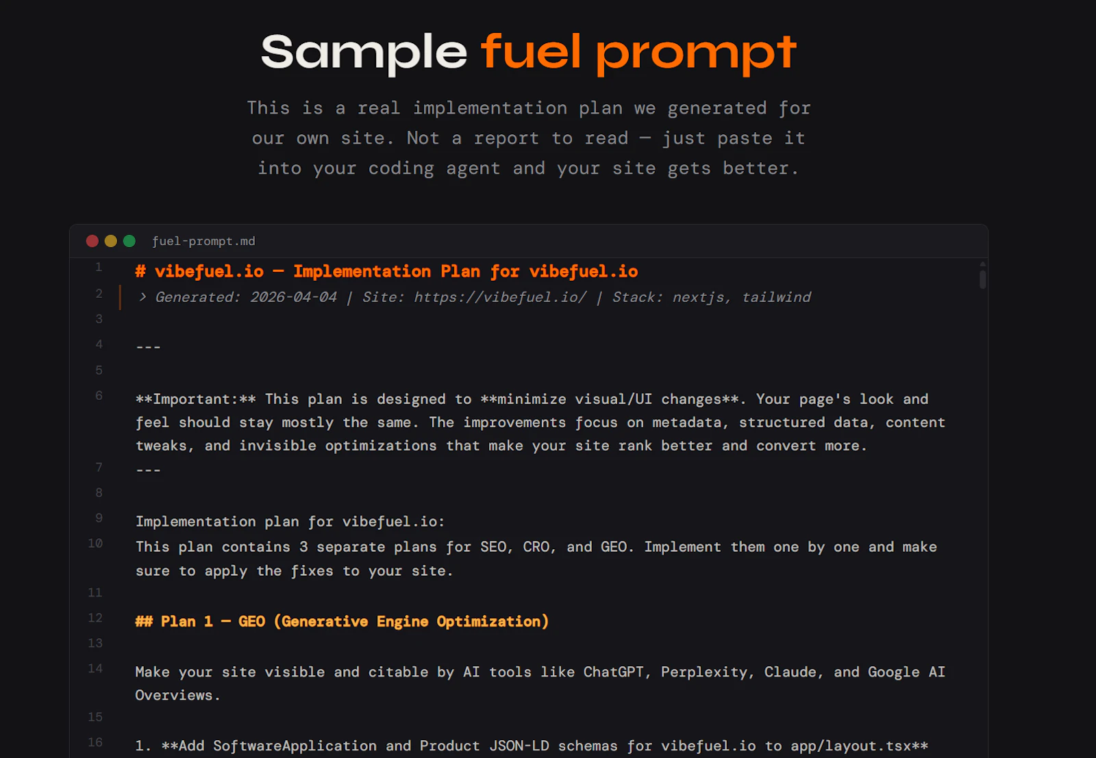 vibefuel.io screenshot 3