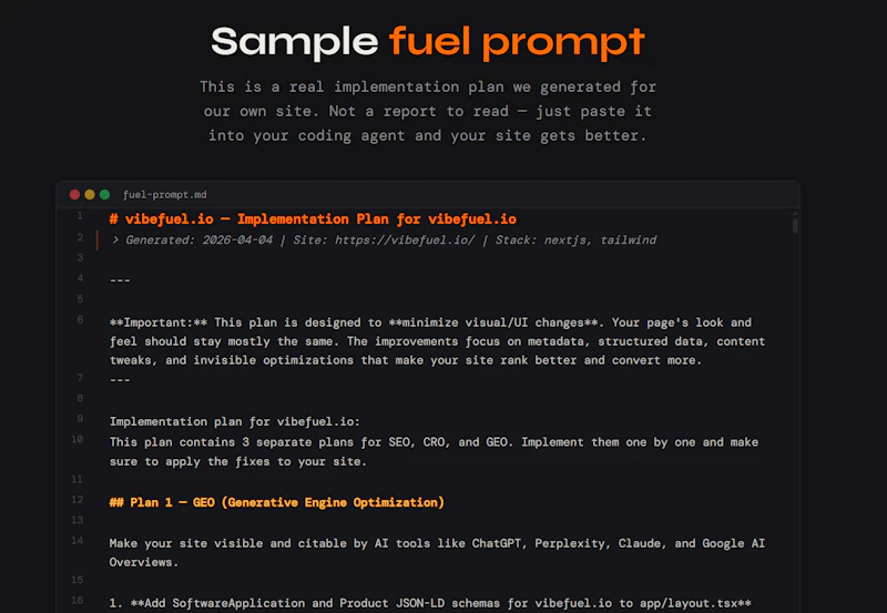 vibefuel.io screenshot 3