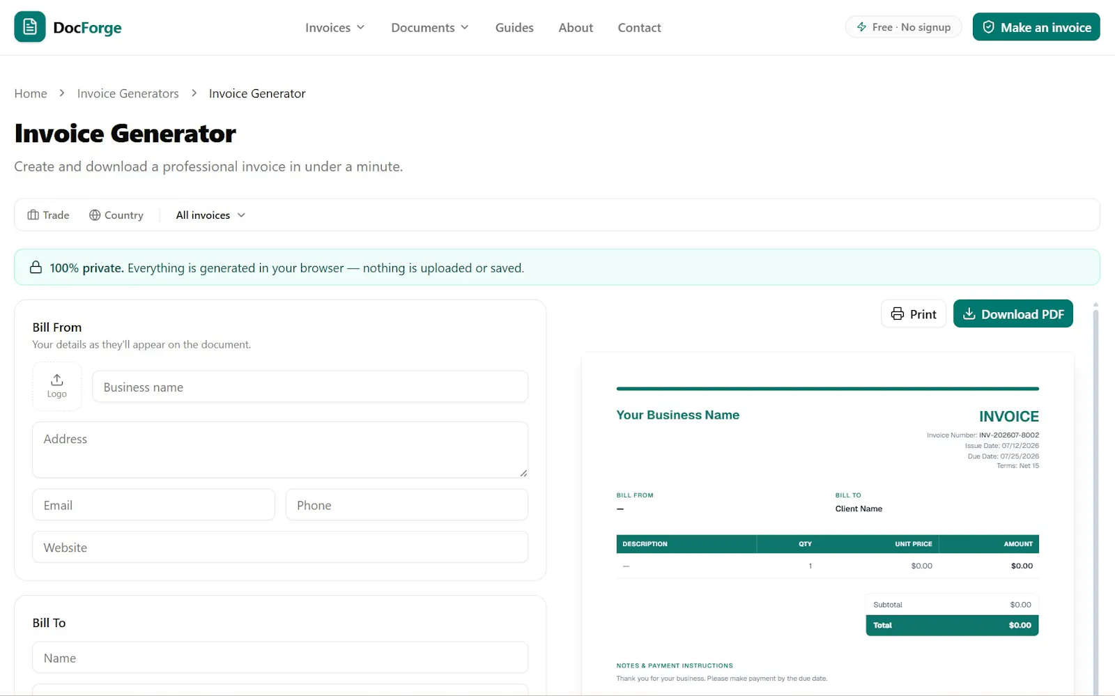 DocForge screenshot 2