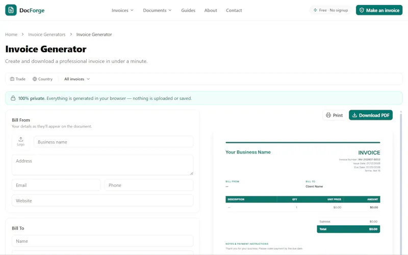 DocForge screenshot 2