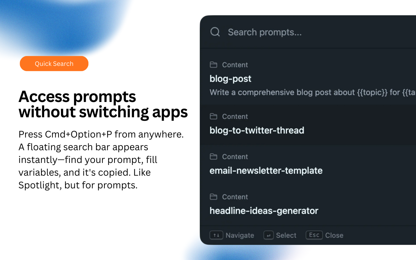 PromptNest for Mac - Screenshot 2 showing product features and functionality