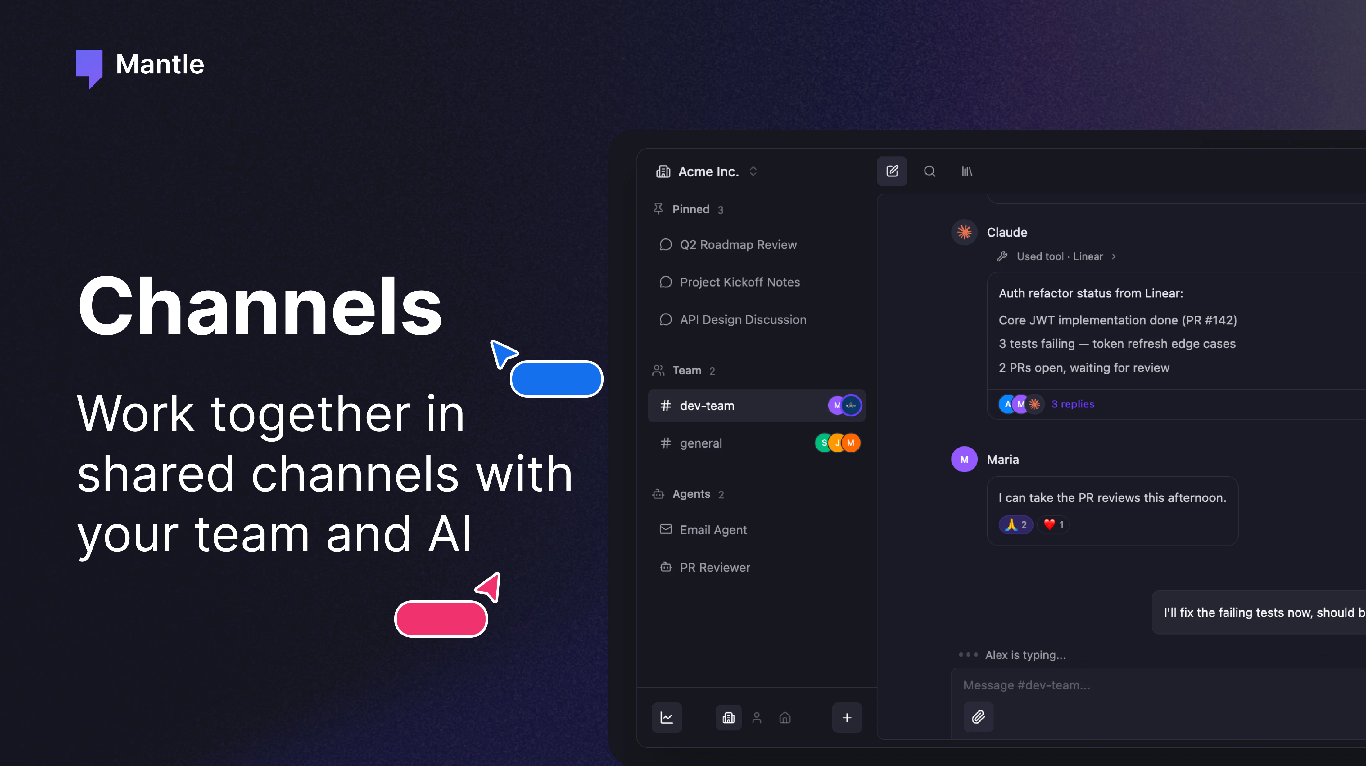 Mantle Chat interface preview
