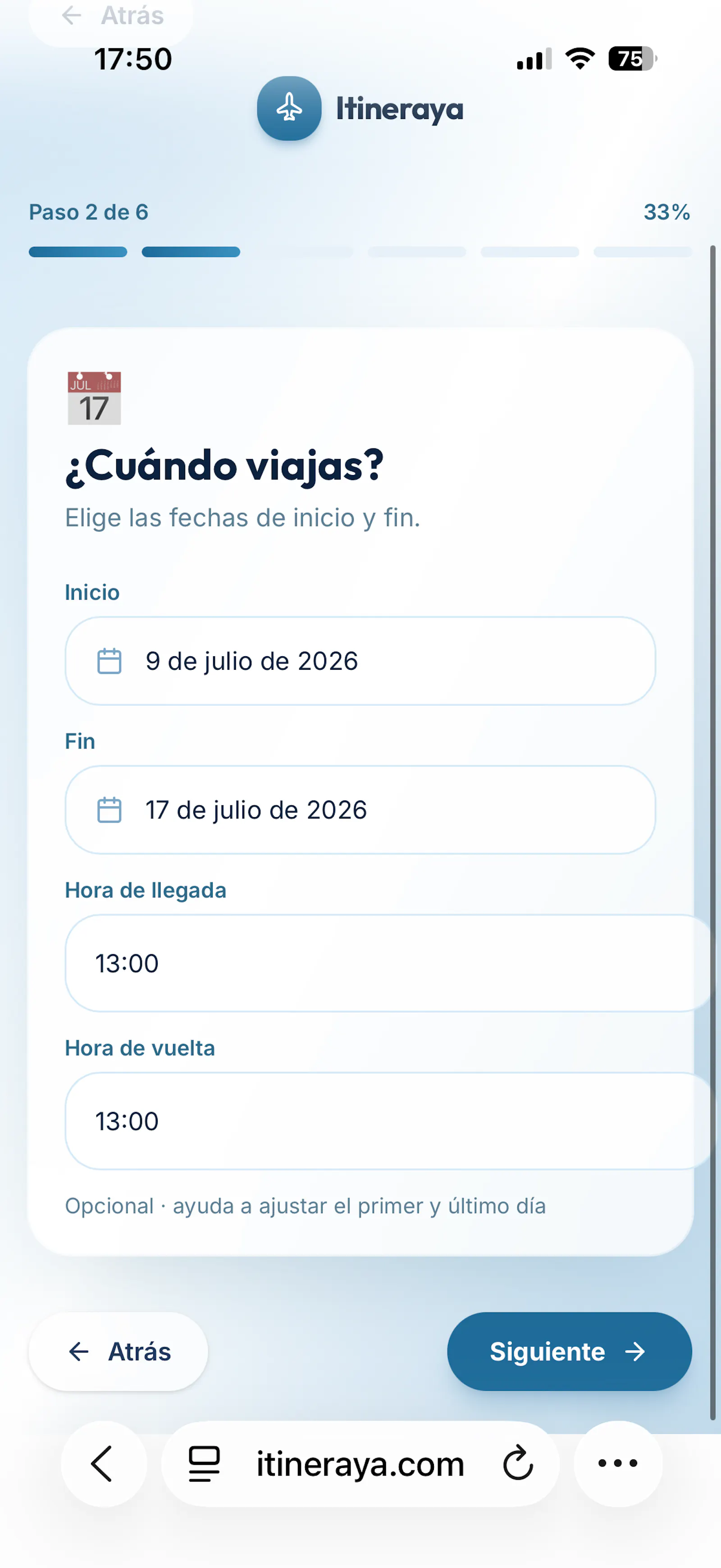 Itineraya screenshot 2