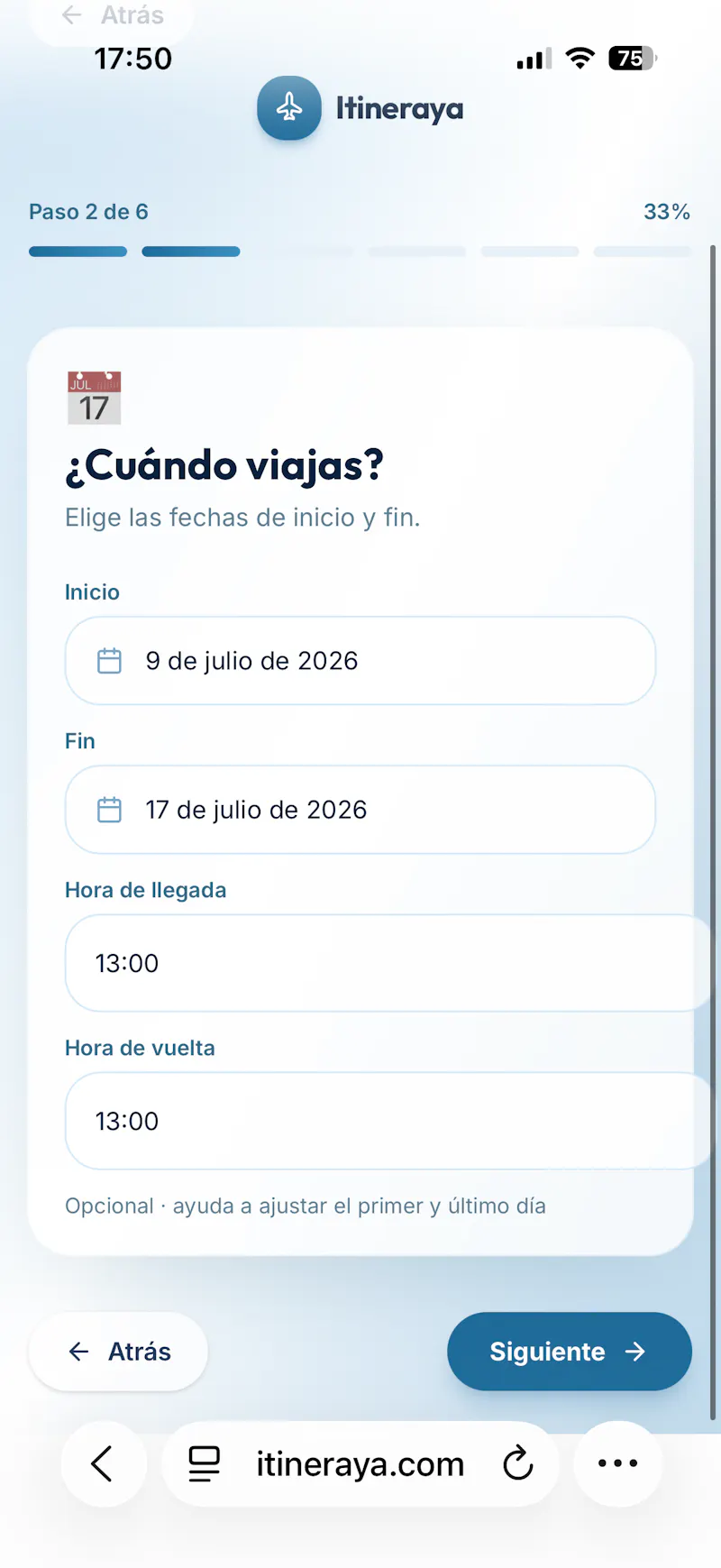 Itineraya screenshot 2