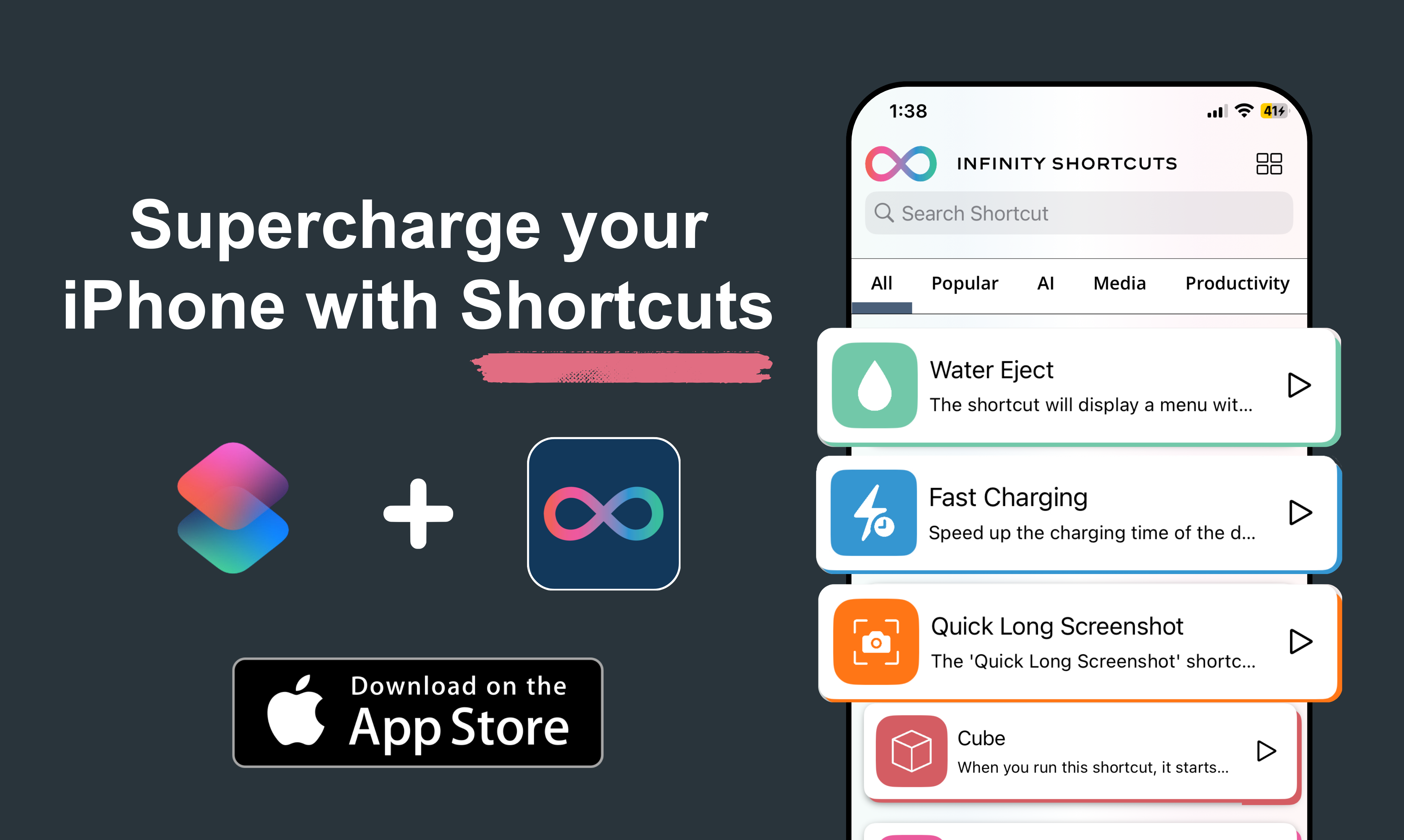 startuptile Infinity Shortcuts-Supercharge your iPhone with Shortcuts and AI