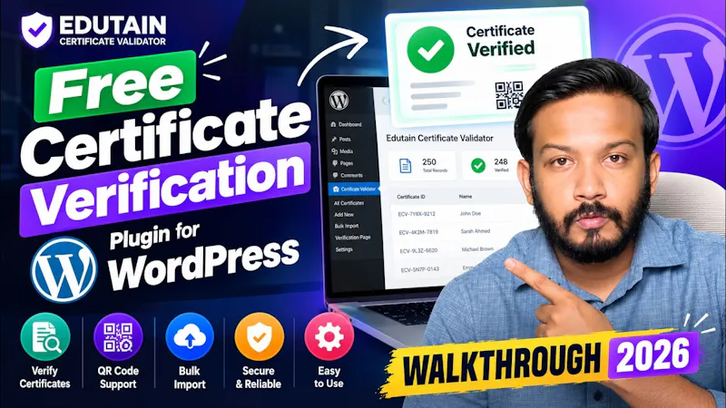 Edutain Certificate Validator screenshot 1 (video preview)