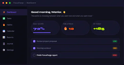 FocusForge — Forge Your Discipline gallery image