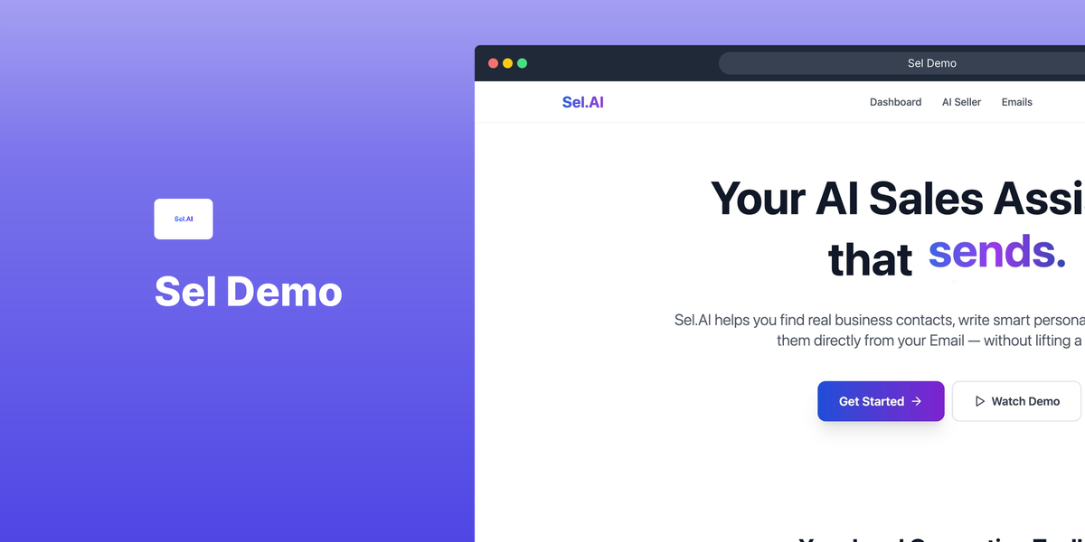 Sel.AI - AI che personalizza profondamente le tue e -mail fredde su vasta scala media 1