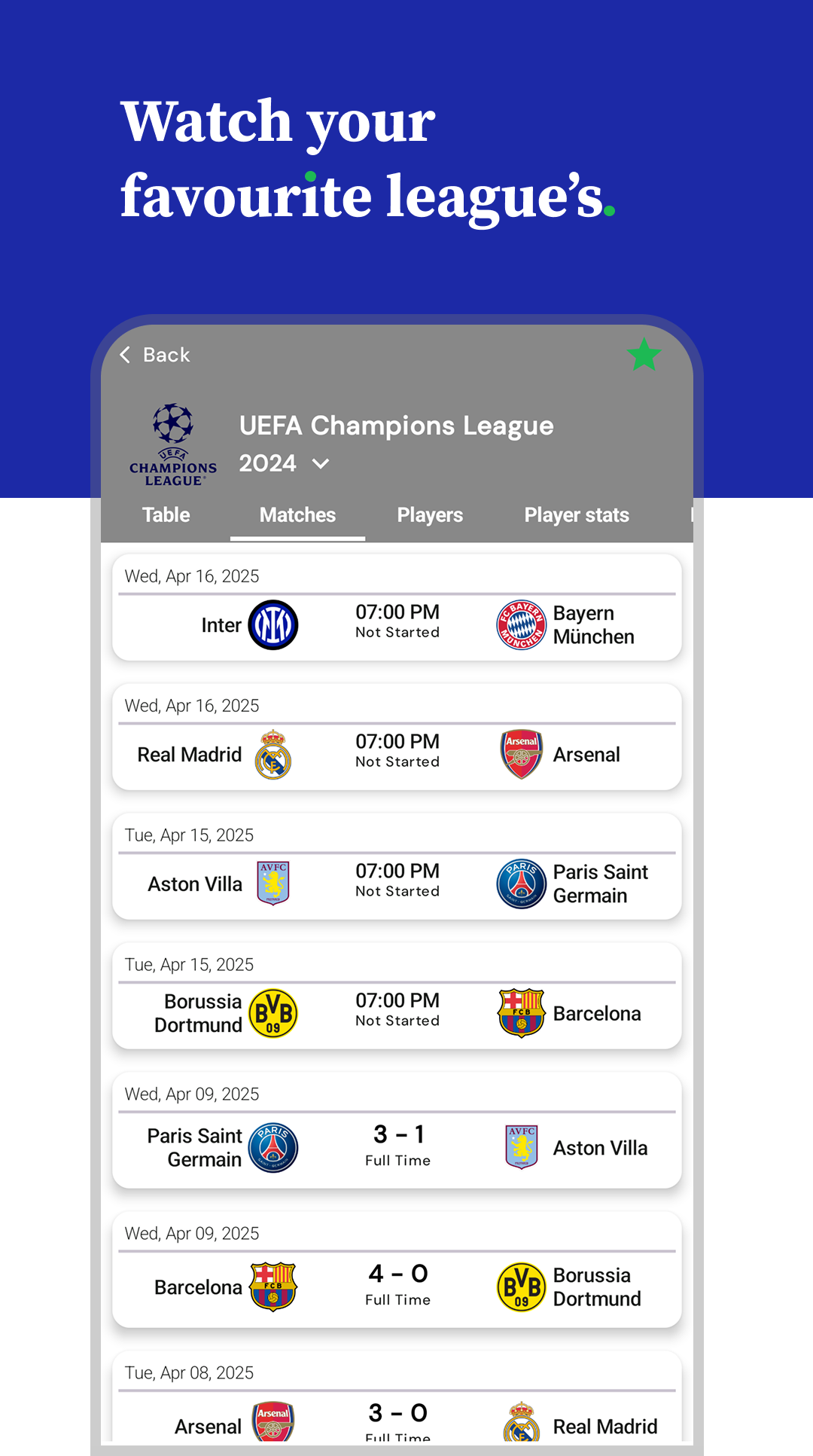 Media Skor Live Format Format - Dapatkan Skor & Pemberitahuan Segera, 1,000 liga di seluruh dunia 6