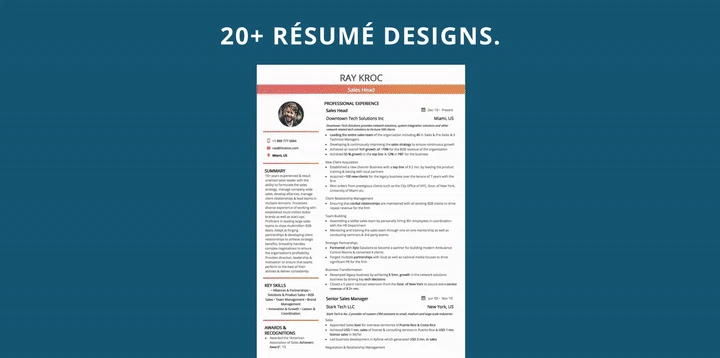 Hiration's Resume Builder Image