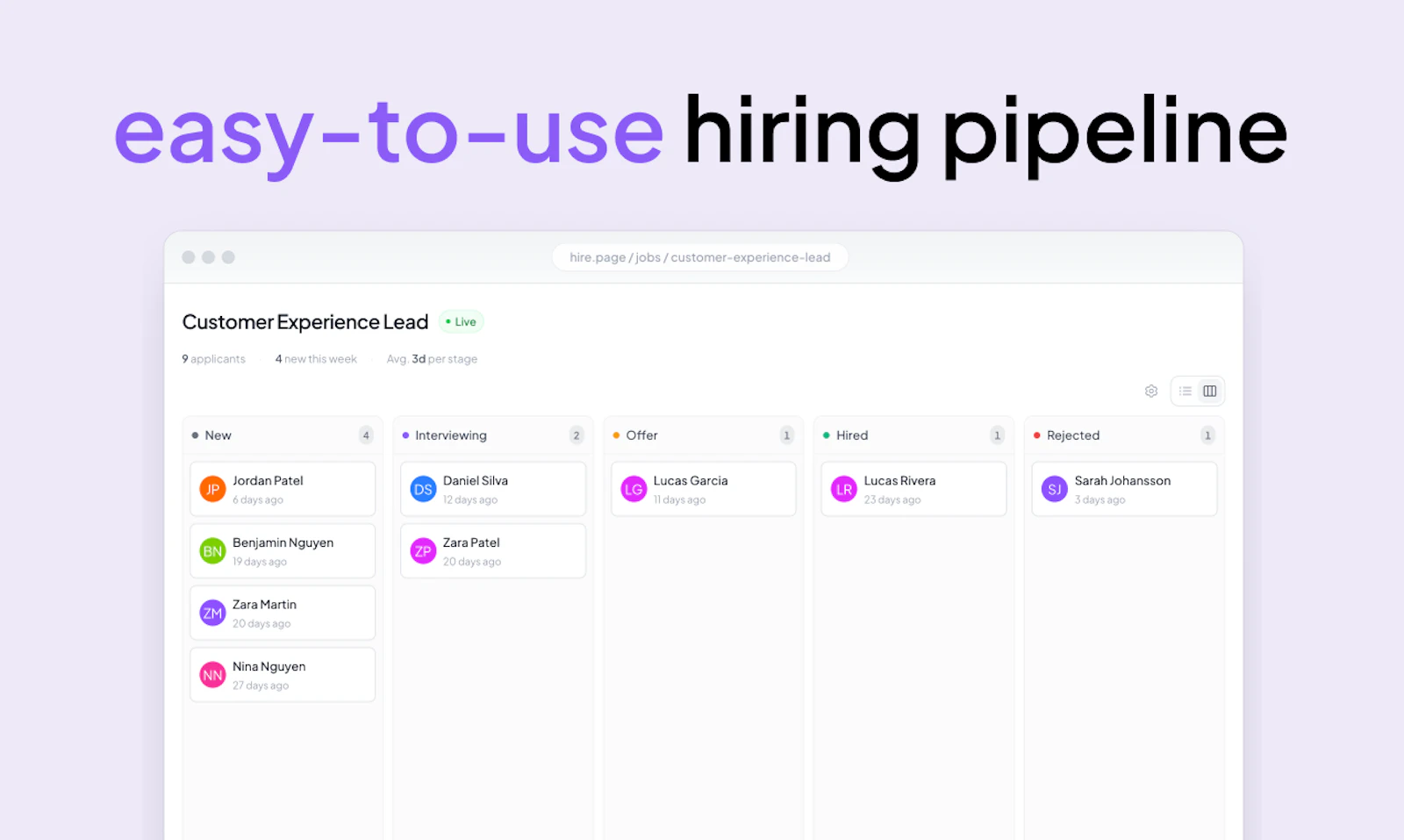 hire.page screenshot 3