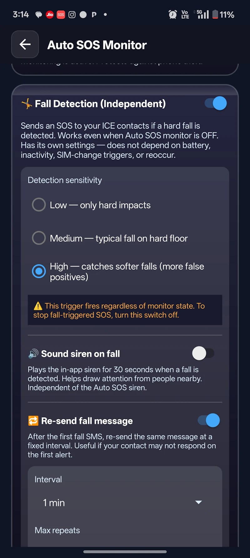 SOS emergency RedShield screenshot 11