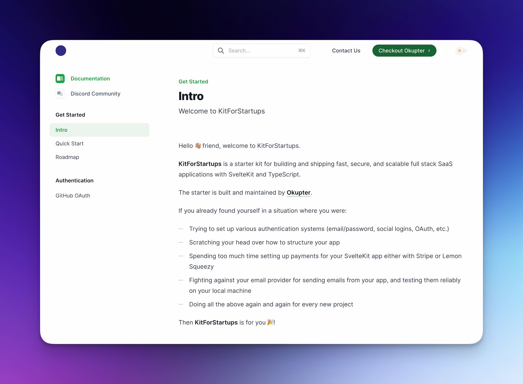 Kitforstartups