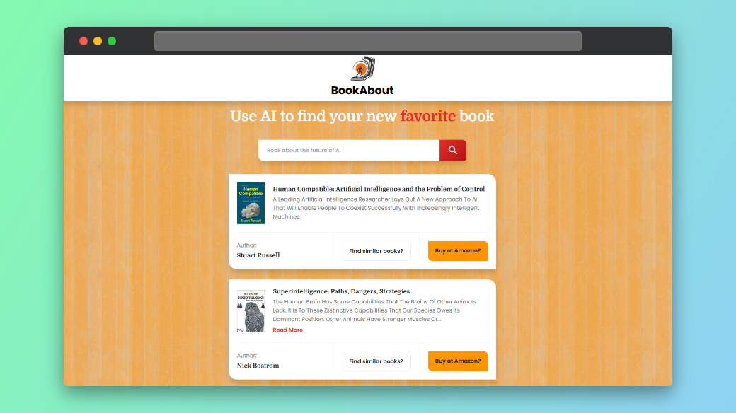 Média Bookabout.io - Trouvez votre prochain livre préféré en utilisant l'IA 1