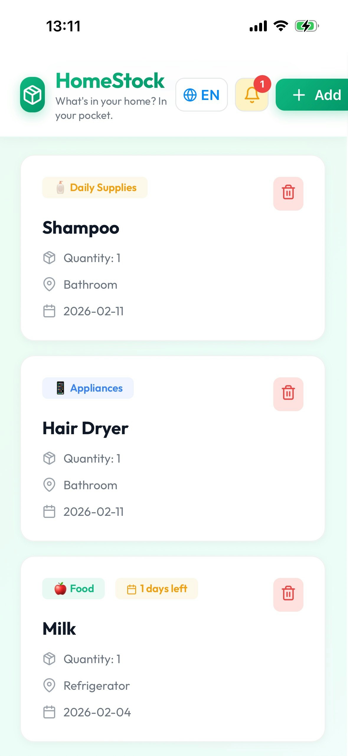 HomeStock - Screenshot 3 showing product features and functionality