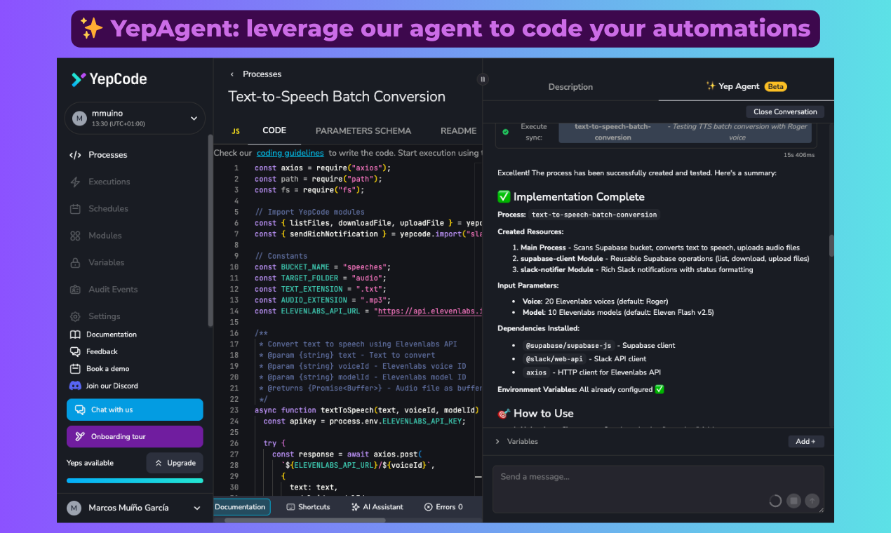 YepCode gallery image