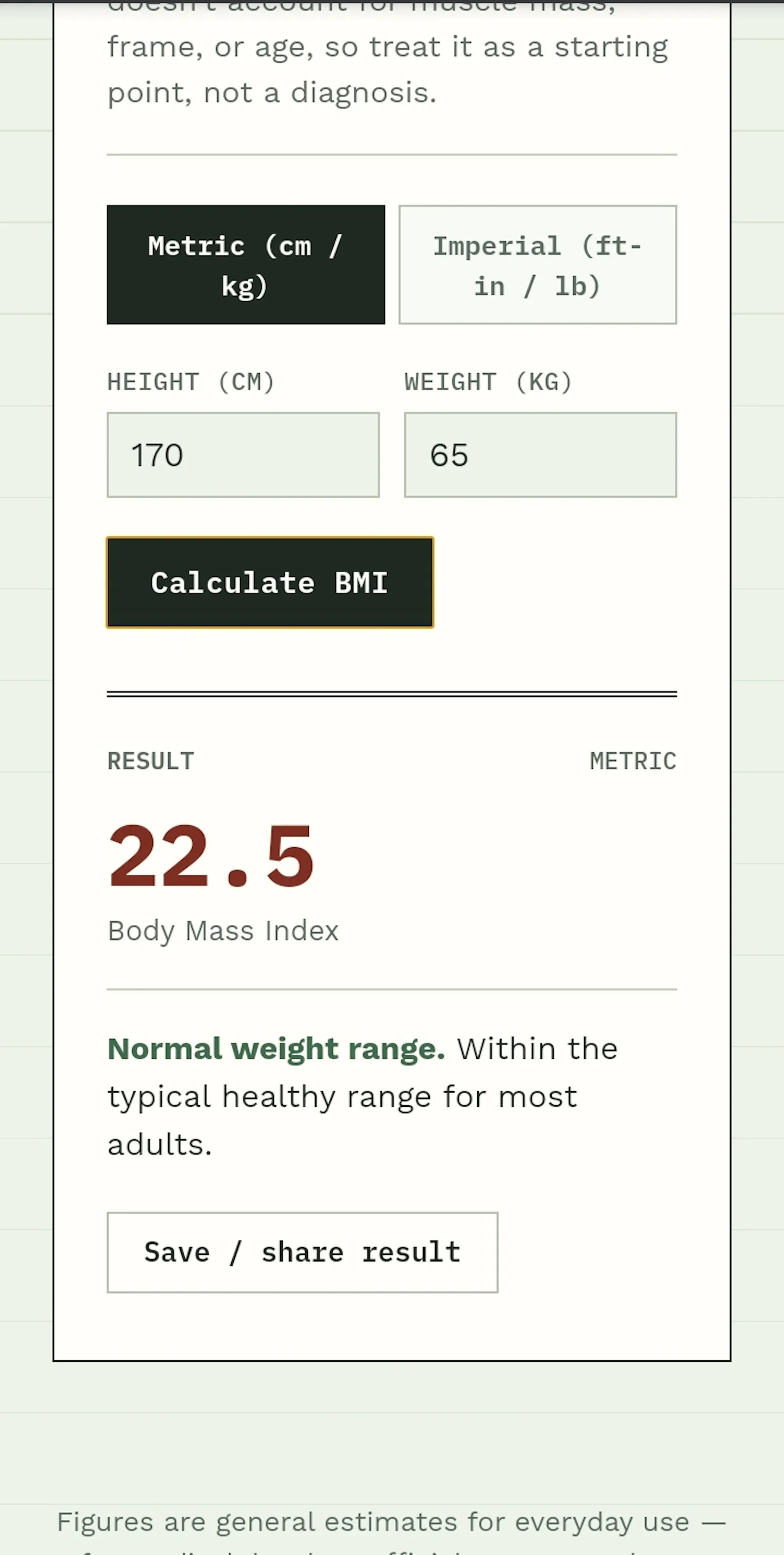 QuickCalc – Age, BMI & % Calculator screenshot 2