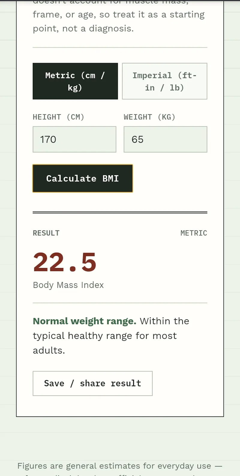 QuickCalc – Age, BMI & % Calculator screenshot 2
