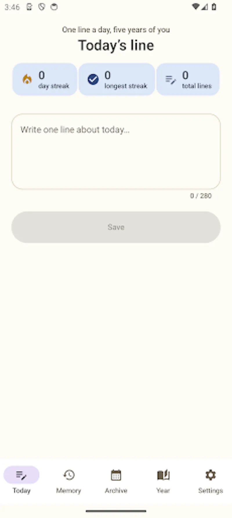 One-Line Legacy Diary screenshot 2